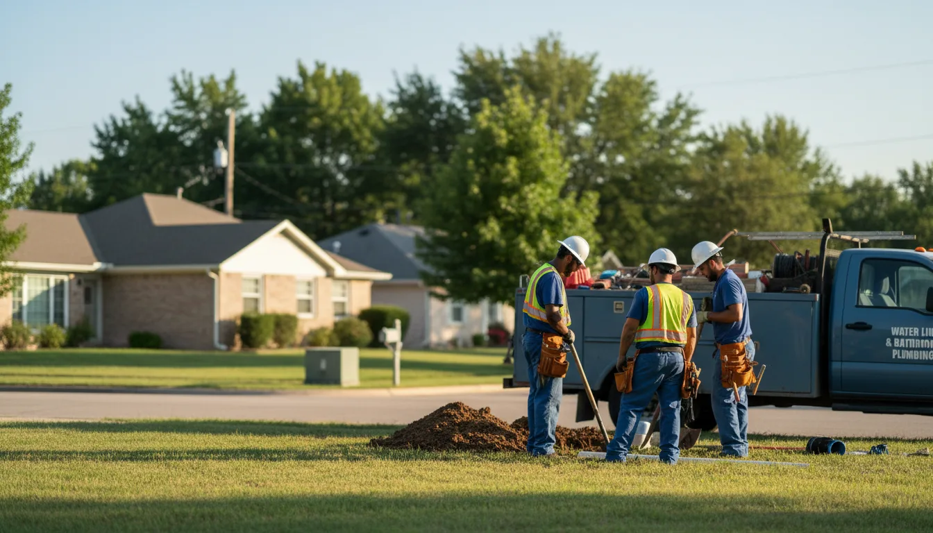 Residential water line and bathroom plumbing service in Woodstock, VA